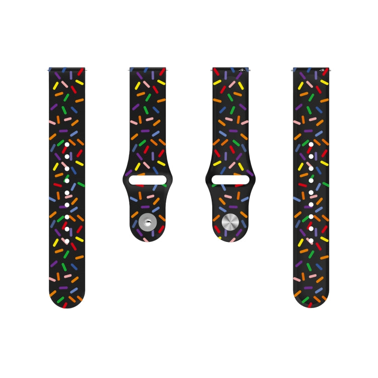 Sports Rainbow Dots Silicone Buckle Watch Band
