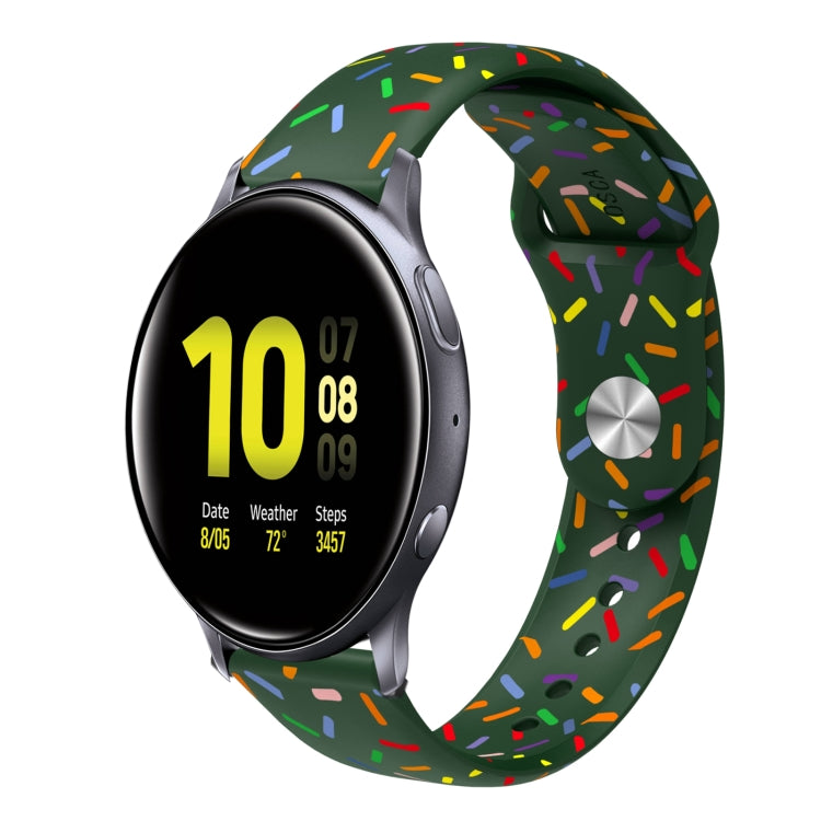 Sports Rainbow Dots Silicone Buckle Watch Band