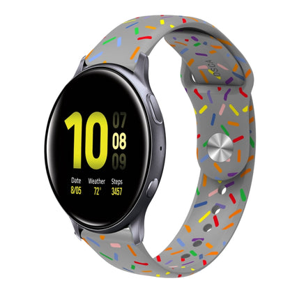 Sports Rainbow Dots Silicone Buckle Watch Band