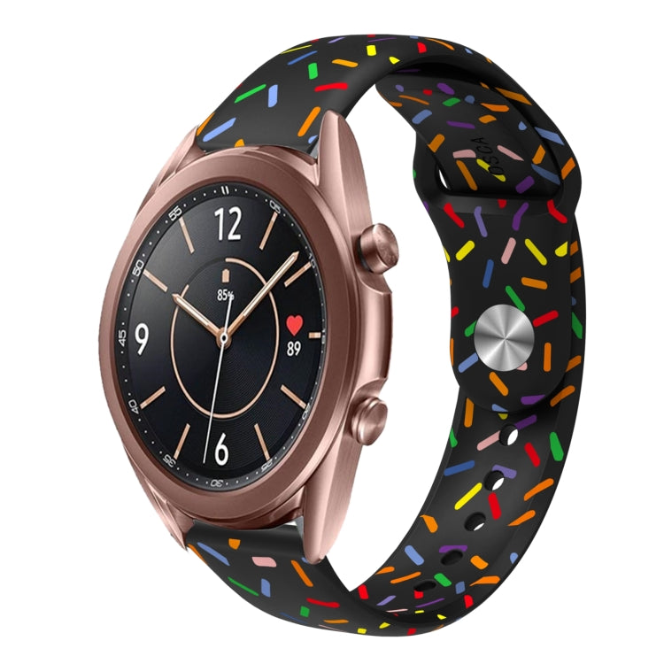 Sports Rainbow Dots Silicone Buckle Watch Band