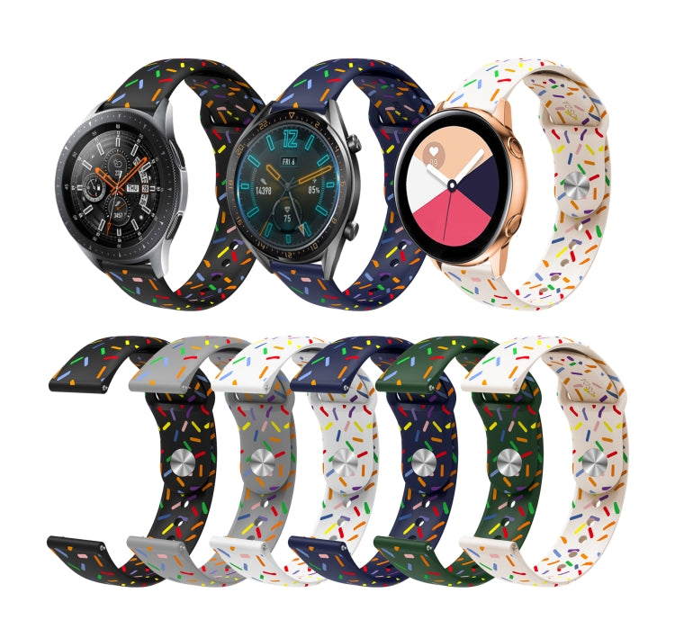 Sports Rainbow Dots Silicone Buckle Watch Band