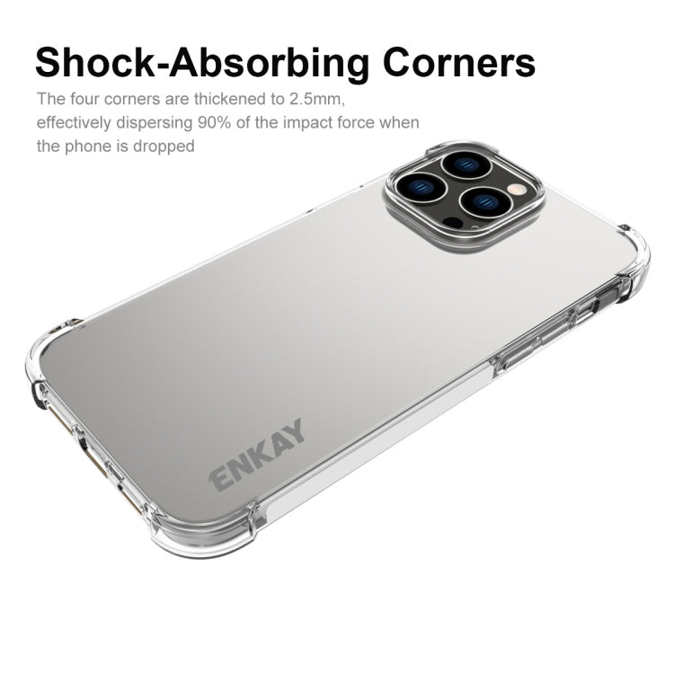 ENKAY Transparent TPU Shockproof Phone Case with Glass Film