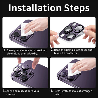ENKAY Anti-reflection Camera Lens Aluminium Alloy Tempered Glass Film