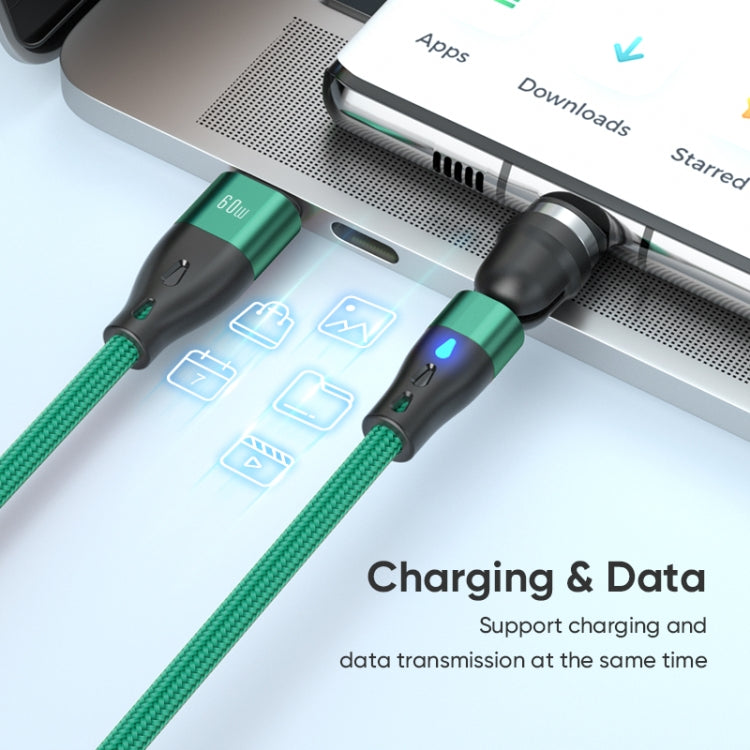 ENKAY PD60W Type-C to Type-C / 8 Pin / Micro USB Magnetic 540 Degrees Rotating Fast Charging Cable