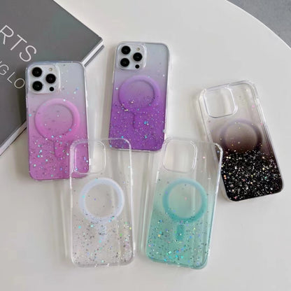 Glitter MagSafe Hybrid Clear TPU Phone Case