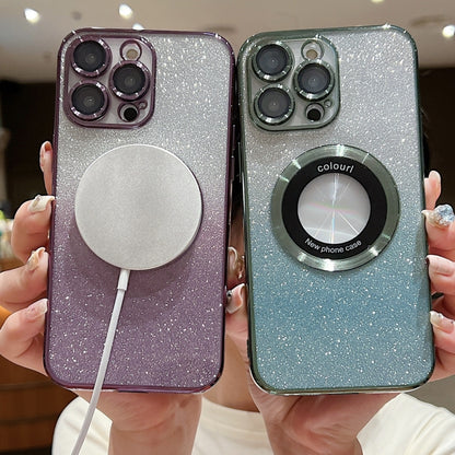 Gradient Glitter Electroplating MagSafe TPU Phone Case