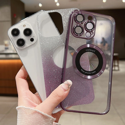 Gradient Glitter Electroplating MagSafe TPU Phone Case