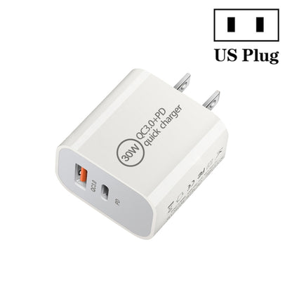 PD30W USB-C / Type-C + QC3.0 USB Dual Port Charger
