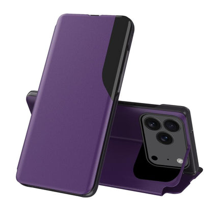 Side Display Flip Leather Phone Case