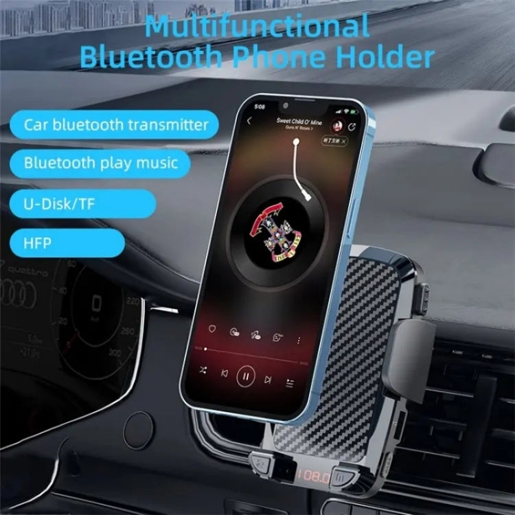 CS14 Car Interior Air Vent Mount Phone Stand MP3 Player FM Bluetooth Transmitter, CS14