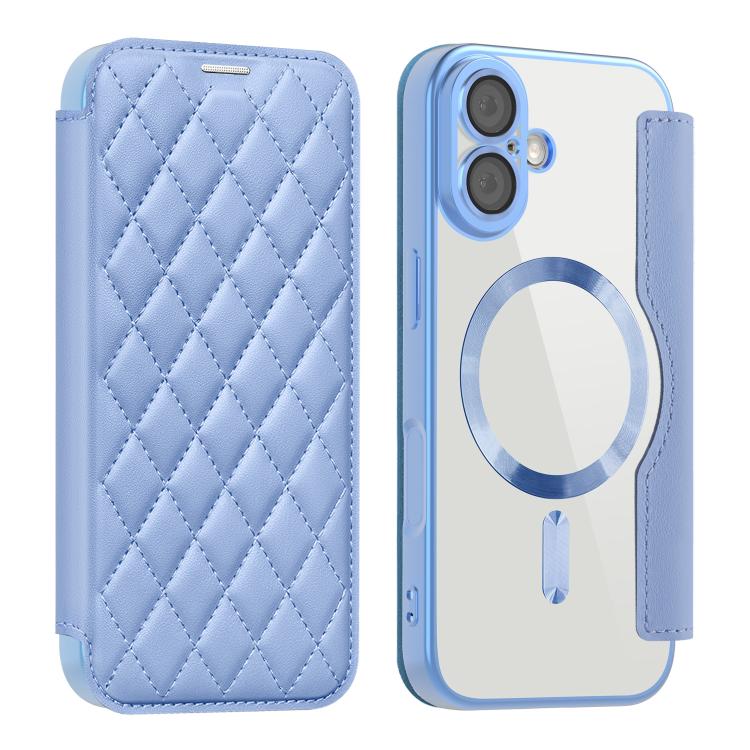 Shield Magsafe RFID Anti-theft Rhombus Leather Phone Case