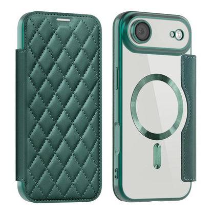 Shield Magsafe RFID Anti-theft Rhombus Leather Phone Case