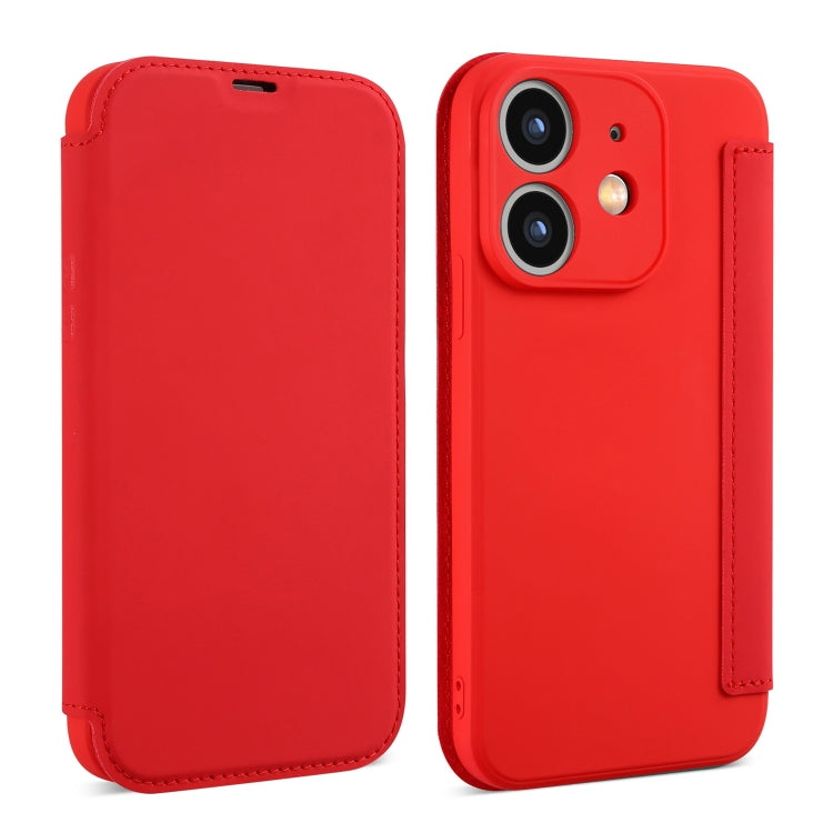 Imitate Liquid Skin Feel Leather Phone Case with Card Slots