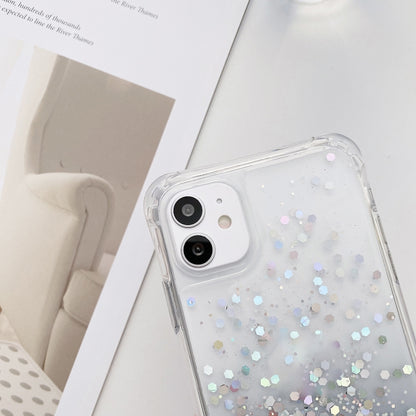 Gradient Glitter Epoxy TPU Thickened Acrylic Phone Case with Round Neck Lanyard