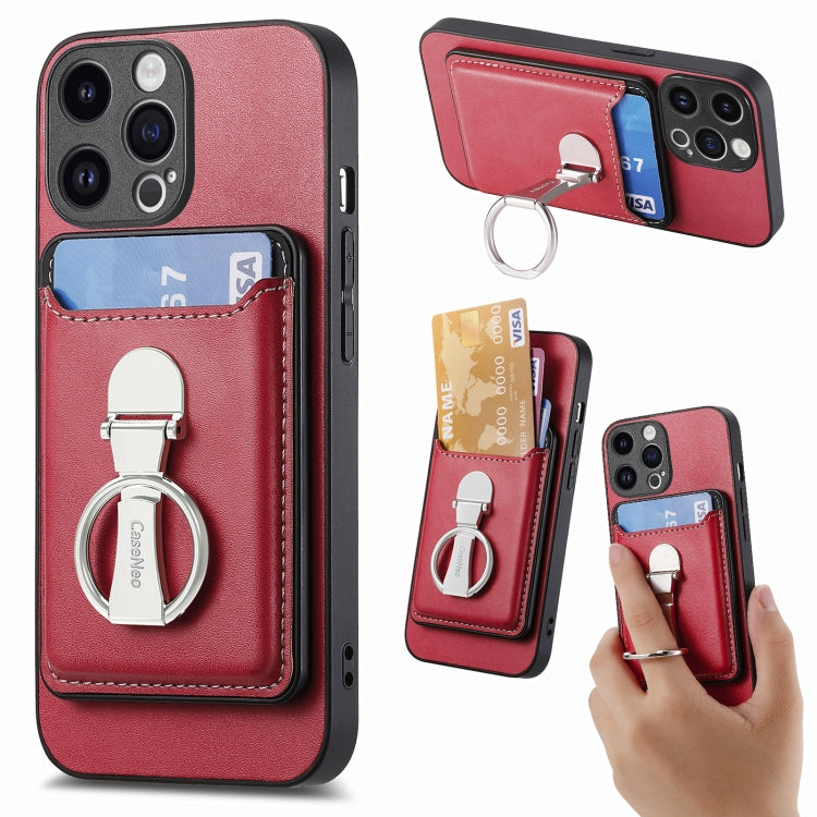 Skin Feel Ring Holder Wallet Magnetic Phone Case