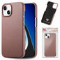 Litchi Oil Edge Leather Back Phone Case