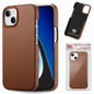 Litchi Oil Edge Leather Back Phone Case