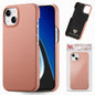 Litchi Oil Edge Leather Back Phone Case