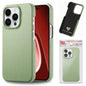 Litchi Oil Edge Leather Back Phone Case