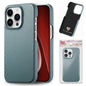 Litchi Oil Edge Leather Back Phone Case
