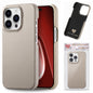 Litchi Oil Edge Leather Back Phone Case