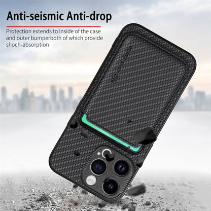 Carbon Fiber Leather Card Magsafe Phone Case