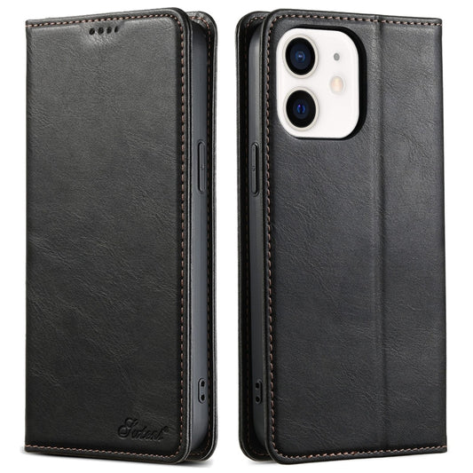 Suteni J02 Oil Wax Wallet Leather Phone Case