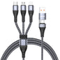 ENKAY 6-in-1 5A USB / Type-C to Type-C / 8 Pin / Micro USB Multifunction Fast Charging Cable