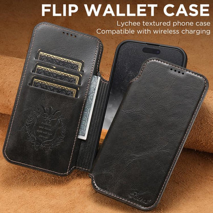 Suteni J05 Leather Magnetic MagSafe Phone Case