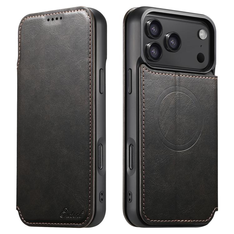 Suteni J05 Leather Magnetic MagSafe Phone Case
