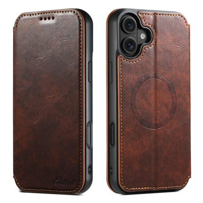 Suteni J05 Leather Magnetic MagSafe Phone Case