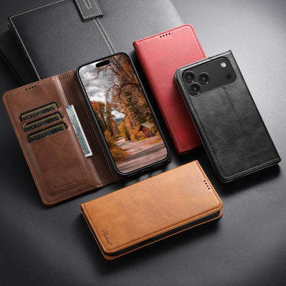Suteni Calf Texture Horizontal Flip Leather Phone Case