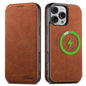 Suteni J06 Retro Matte Litchi Texture Leather MagSafe Phone Case