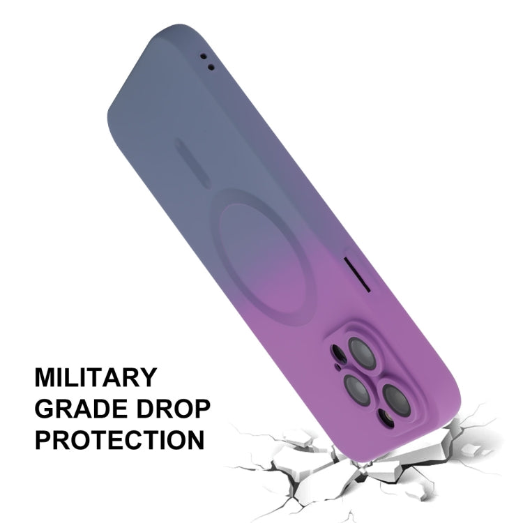 ENKAY Hat-Prince MagSafe Rainbow Gradient Silicone Phone Case with Lens Film