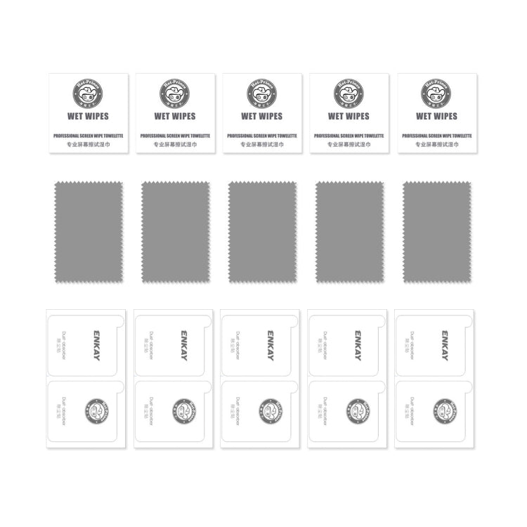 5pcs ENKAY Hat-Prince 360 Degree Anti-peeping Privacy Full Screen Tempered Glass Film