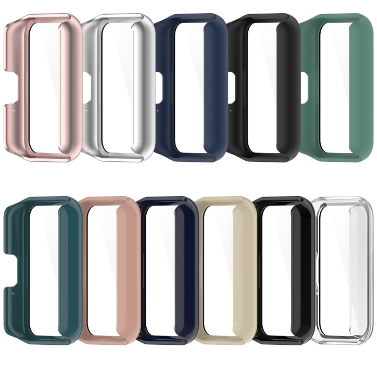 For Samsung Galaxy Fit 3 SM-R390 PC + Tempered Glass Film Integrated Watch Protective Case