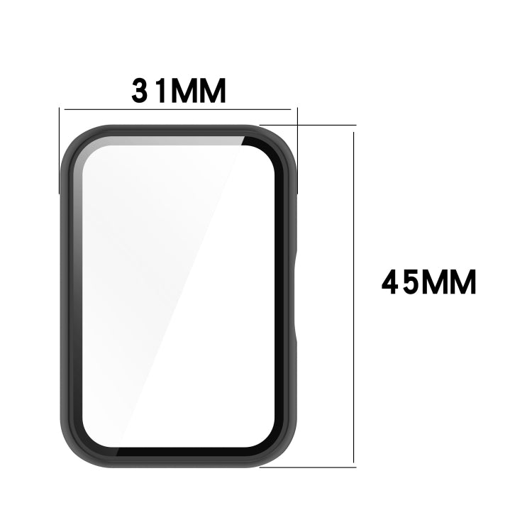 For Samsung Galaxy Fit 3 SM-R390 PC + Tempered Glass Film Integrated Watch Protective Case