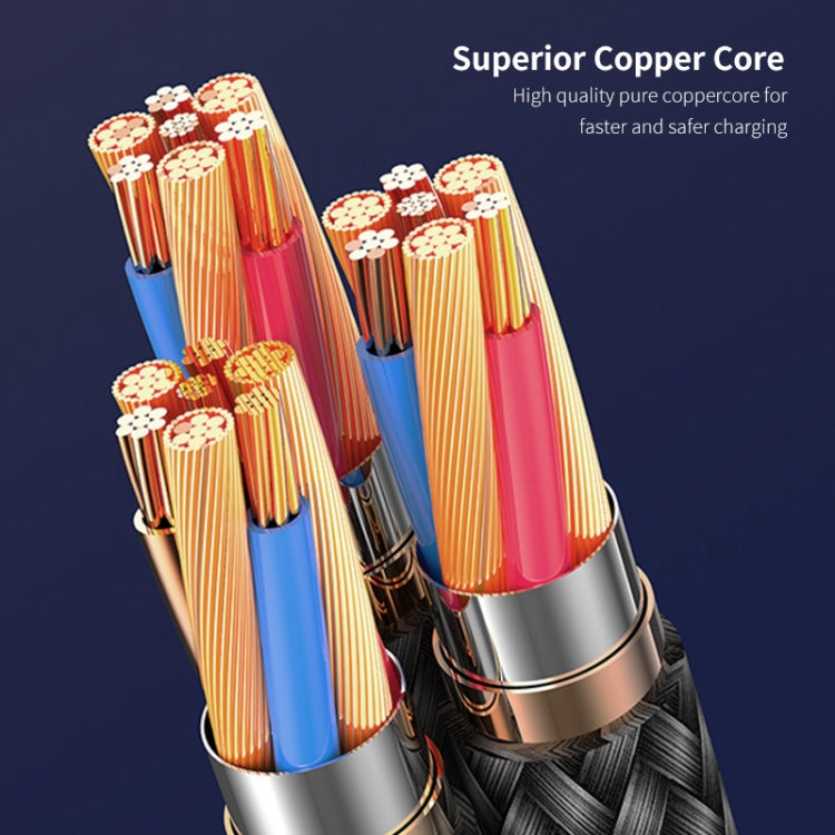 ENKAY 6-in-1 5A USB + Type-C to Type-C / 8 Pin / Micro USB Multifunction Fast Charging Cable