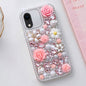 Rose Hand-set Diamond PC Phone Case