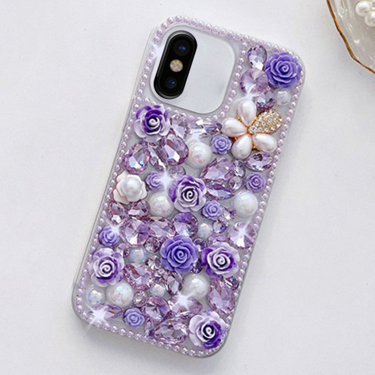 Rose Hand-set Diamond PC Phone Case