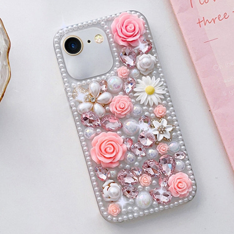 Rose Hand-set Diamond PC Phone Case