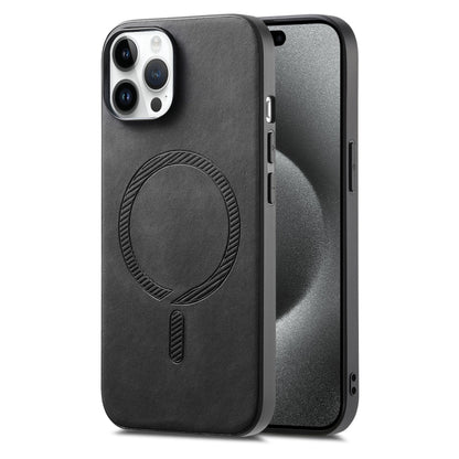 Solid Color Retro Magsafe PU Back Cover Phone Case