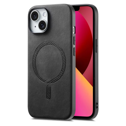 Solid Color Retro Magsafe PU Back Cover Phone Case