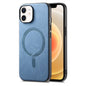 Solid Color Retro Magsafe PU Back Cover Phone Case