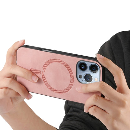 Solid Color Retro Magsafe PU Back Cover Phone Case