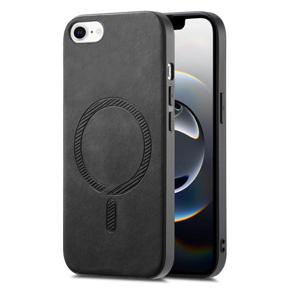 Solid Color Retro Magsafe PU Back Cover Phone Case