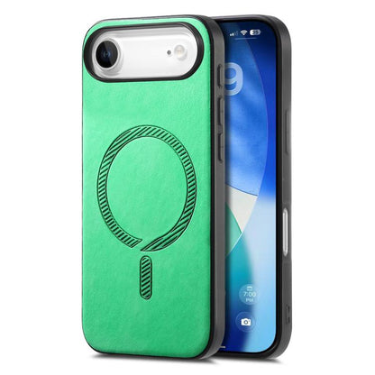 Solid Color Retro Magsafe PU Back Cover Phone Case