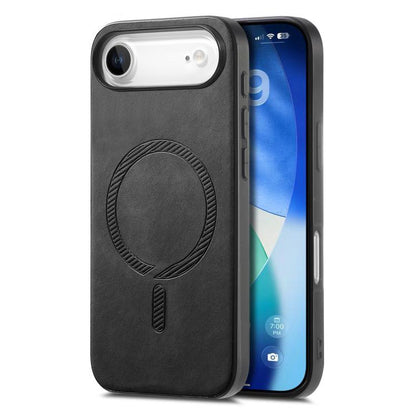 Solid Color Retro Magsafe PU Back Cover Phone Case