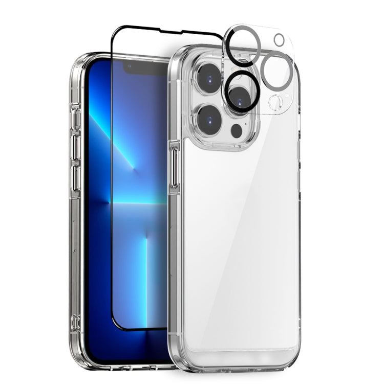 NORTHJO 3 in 1 Clear Phone Case with Screen Film + Rear Lens Film
