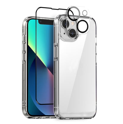 NORTHJO 3 in 1 Clear Phone Case with Screen Film + Rear Lens Film
